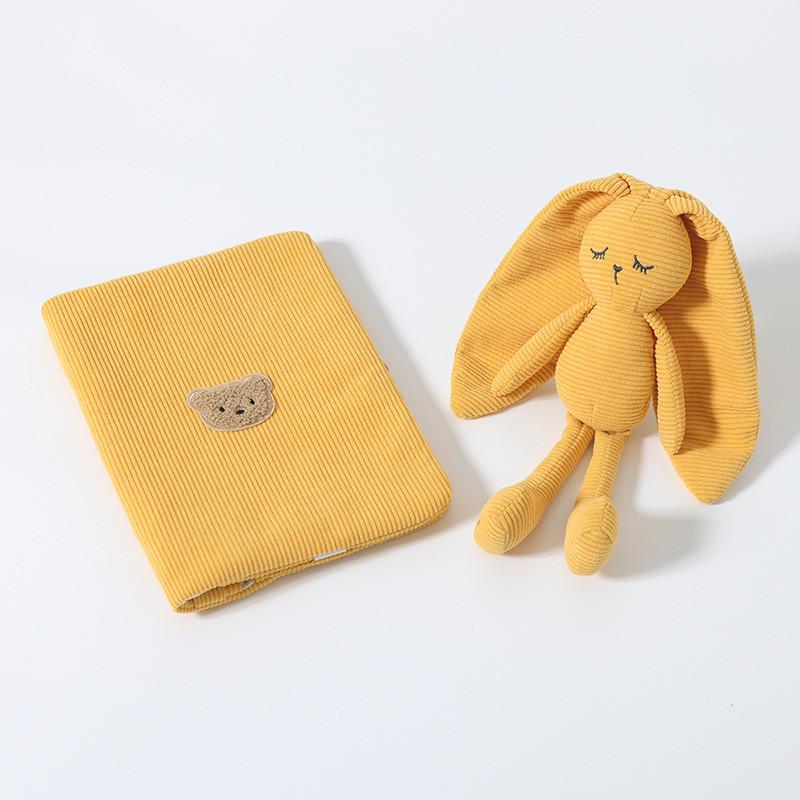 Baby Plush Comforter And Storage Set With Soft Cuddle Toys For Newborns