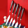 5PCS Art Palette Knives Set Stainless Steel Professional Spatula with Plastic Handle Oil Painting Knives Acrylic Different Sizes