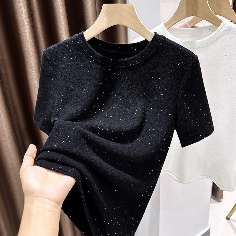 Women's Double-Sided Brushed Thermal Short-Sleeve Slim Fit Round Neck Base Layer Top 2026