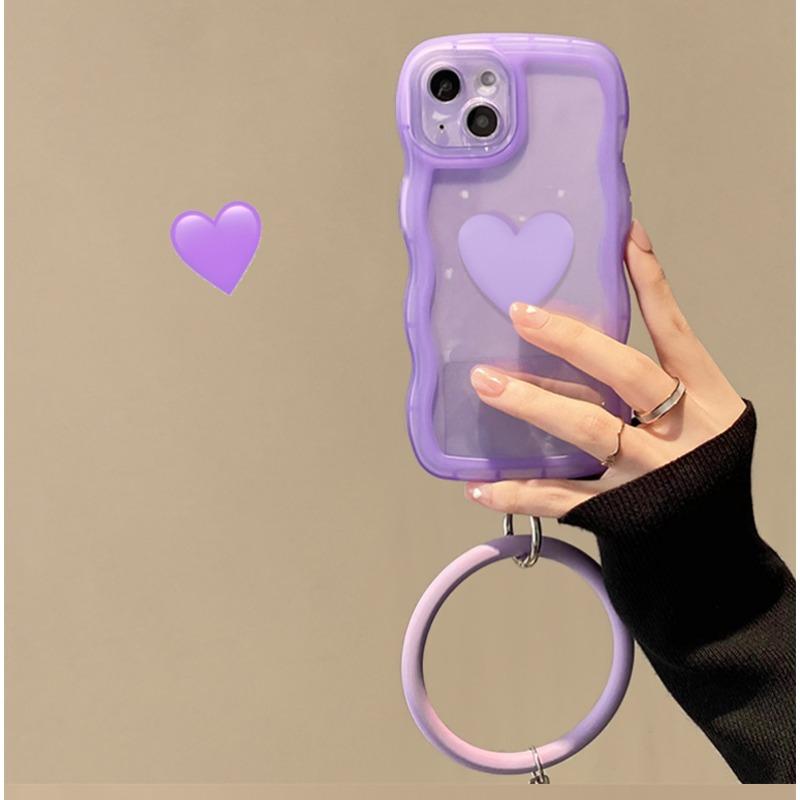 Applicable To Apple 14 Promax Mobile Phone Case Wavy Bracelet IPhone 15 Protective Case 13 Transparent Silicone