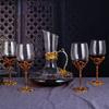 350ml Creative Crystal Glass Wine Glass Decanter Set European High-footed Cocktail Wine Glass Set Gift Box Wine Set Wedding Gift
