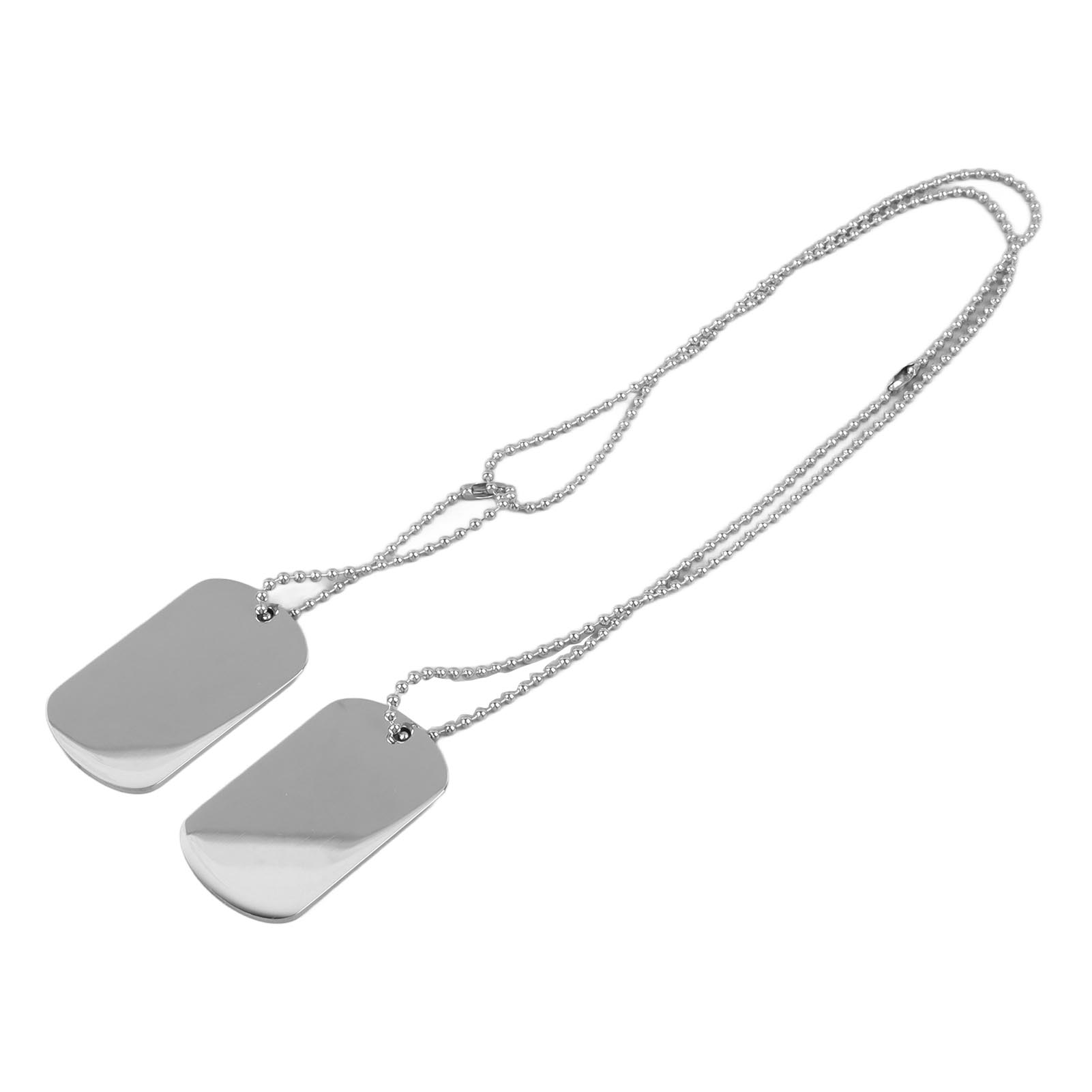 Двойная подвеска-кулон Мужская простая модная титановая сталь Ожерелье Ювелирный аксессуар для вечеринки