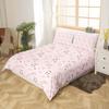 Home Textile Three-Piece Set Pink Kitten Cartoon Digital Printed Quilt Pillowcase Bedding