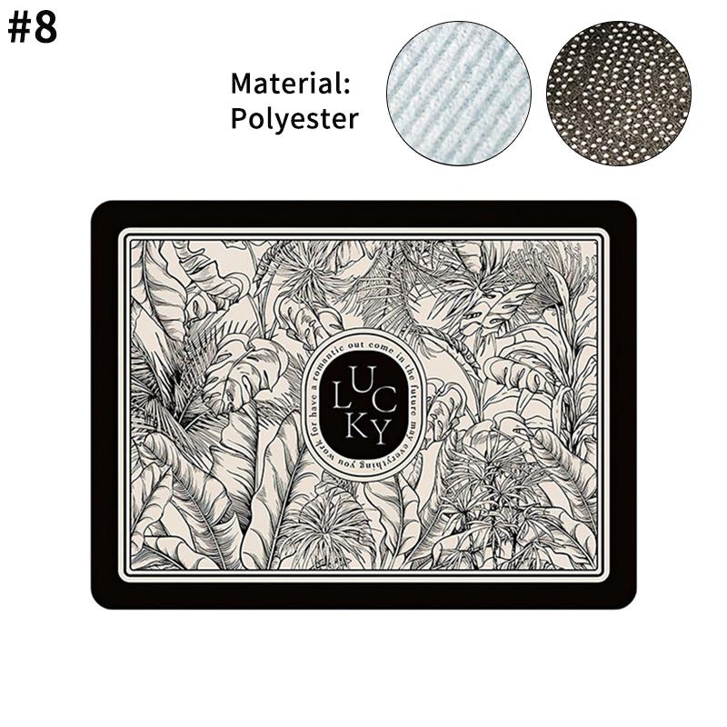 Quick Drying Dish Mat Printed Kitchen Tableware Coffee Draining Pad Dinnerware Cup Bottle Placemat Super Absorbent CoffeeMats