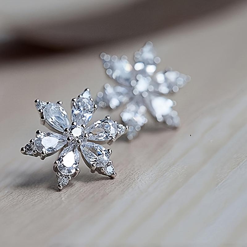 Elegant Snowflake Earrings, Ladies' Wedding, Engagement Party, Jewelry Accessories, Gifts