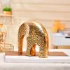 Dotted Ceramic Elephant Figurine | A Playful Blend of Charm & Elegance | Perfect for Modern Décor – Pack of 1, Golden