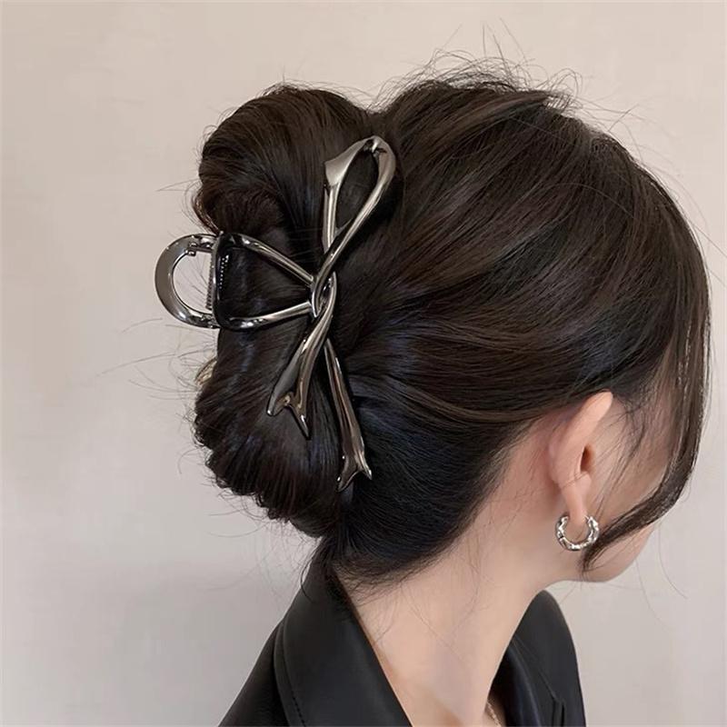 Fashion Unique Geometric Bowknot Hair Claw For Women Girls Elegant Hair Claw Ponytail Hairpin Hair Accessories Jewelry Gifts