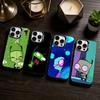Cartoon I-Invader Z-Zim Gir Phone Case For iPhone 17,16,15,14,13,12,11 Plus,Pro Max,XS,Colored Silver Phone Case