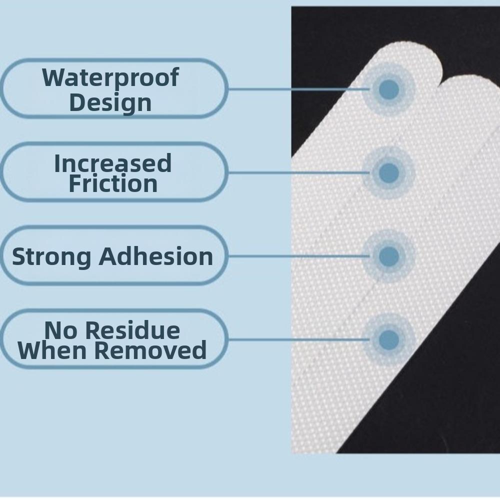 6/12pcs Adhesive Anti-Slip Stickers S-Shaped Design Bathroom Floor Stickers  for Bathtub