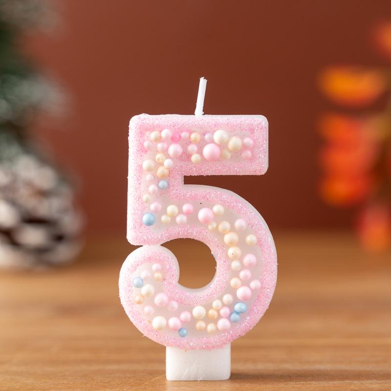 Macaron Foam Ball Birthday Candle for Kids' Cake Party Decoration