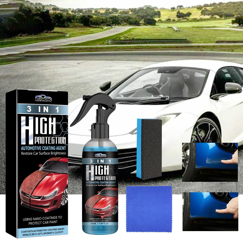1/2/5 Set 100ML Car Coating Polishing Spray Highly Protective Car Nano Coating Fluid for Cars/Boats/Motorcycles/Quads/Paints