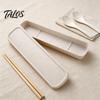 Durable Cutlery Box Small Case, Portable Utensil Storage for Fork Eco Friendly Tableware Organizer Spoon Knife, Lightweight Travel Work Picnic