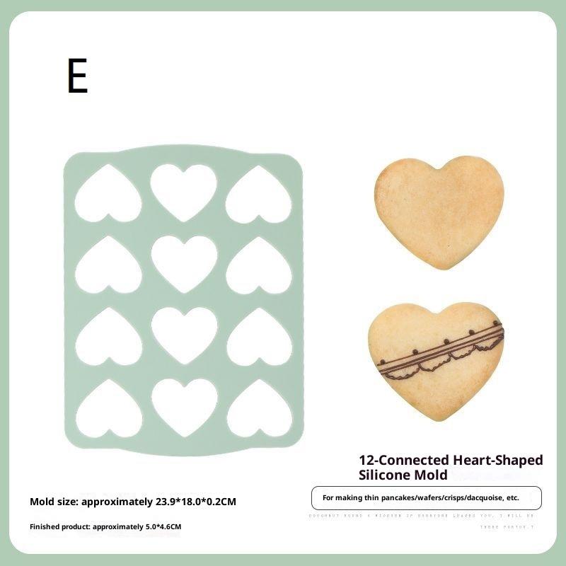 1Pcs Japanese Cookie Mold Silicone Cookie Mold Dacquoise Mold Chocolate Cake Decorating Kitchen Accessories Tool