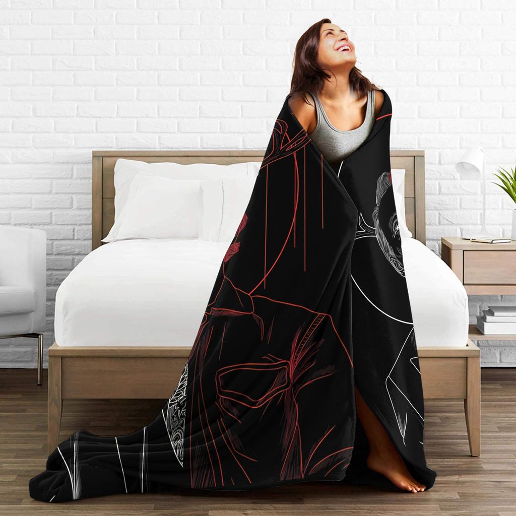 Blur - Hannigram Hannibal Blanket Flannel Novelty Warm Throw Blankets for Bedding Lounge Summer,