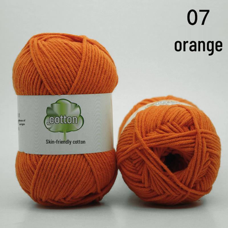 Combed 5-Ply Milk Cotton Yarn for DIY Knitting & Crochet - Medium-Thick Scarf & Blanket Material Pack