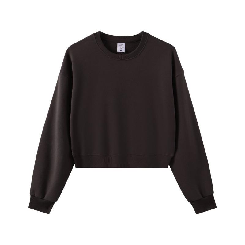 

3 больших меховых кольца однотонная водолазка с капюшоном на молнии женская короткая толстовка осень и зима модный свитер с круглым вырезом женский XL