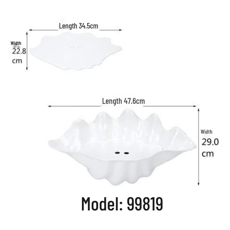 Melamine Conch-Shaped Sashimi and Seafood Platter