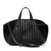 Genuine Leather Handwoven Double-Sided Leather Tote Bag Women's Street Style Trendy Basket Handbag Large Size Crossbody Bag