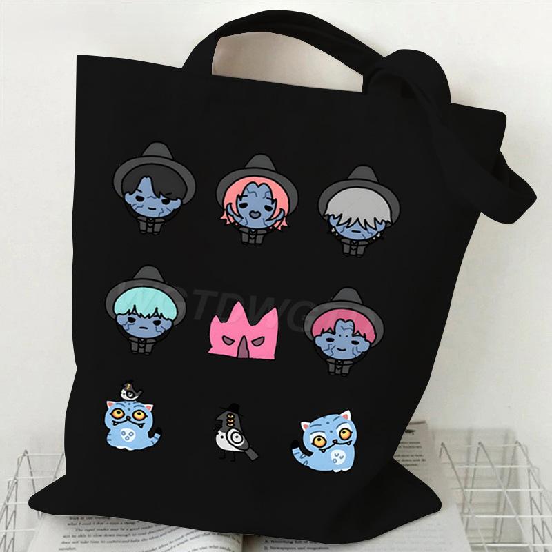Witch Hunters Peripheral Fashion Shoulder Bag Women's Large Capacity Student Canvas Bag Work Commuter Tote Bag