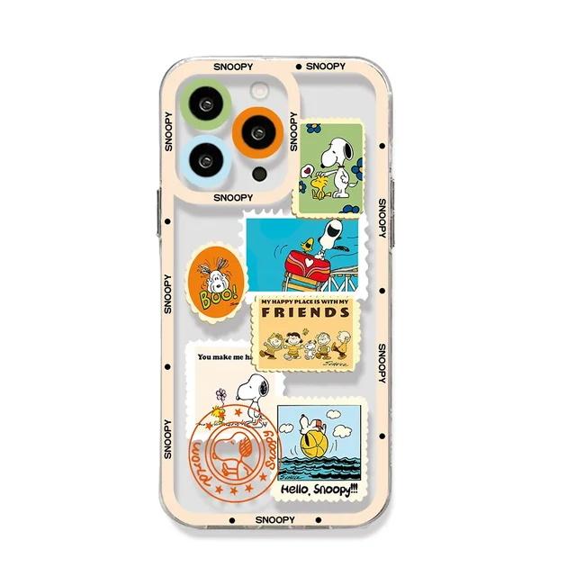 

Милий чохол Snoopy для iPhone 15 Pro Max 11 12 13 14 Pro Max 6 6S 7 8 Plus 12 Mini XS XR SE 2 3 Прозорий М який Чохол For iPhone 11 ProMax