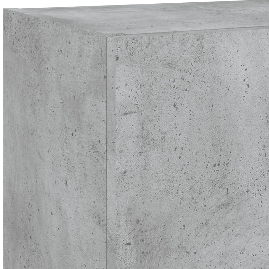 TV Cabinet with LED Lights Concrete Grey 40.5 x 30 x 102 cm