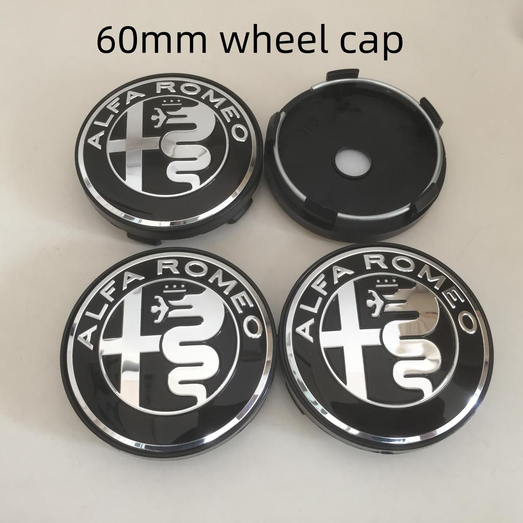 HXFQ7 4 stuks 56 mm 60 mm 68 mm Voor Alfa Romeo 147 156 159 Auto embleem Wielnaaf Centerkap Badge afdekkingen sticker Decals Styling accessoires