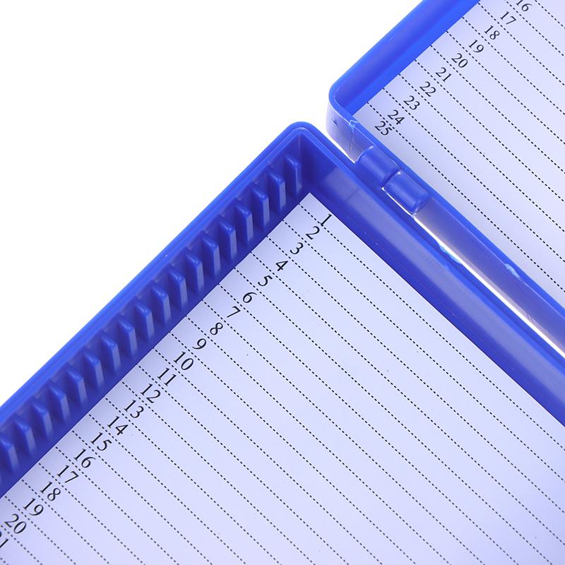 4 Kolorowe Plastikowe Pudełko na Szkiełka Mikroskopowe 25 Szt. Pojemnik do Przechowywania Sliców Biologicznych Uchwyt na Gotowe Szkiełka Mikroskopowe