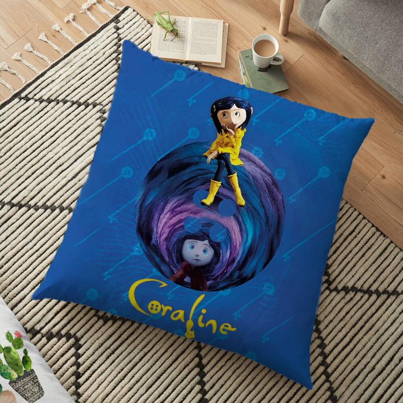 Coraline Cushion Cover Polyester Decorative Pillowcase Throw Pillow Case Home Cushion Cover