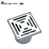 Modern Stainless Steel Panel PP Material Square Floor Drain Anti-Odor 100MM*100MM for Bathroom Balcony