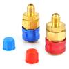 Refrigerant Quick Couplings High and Low Side Brass Adapter Set - Secure Valve Access
