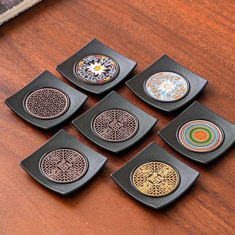 New Chinese Style Coaster Set with Holder
