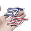 bldf8 3D Metal Car Stickers Front Grille Badge ST Emblem For Ford Focus 2 3 mondeo mk3 f150 fusion mustang mk7 mk2 Auto Accessories