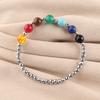 Bracelet extensible en perles d'hématite 7 Chakras Bijoux en perles faits à la main Pour cadeau d'anniversaire DB-22