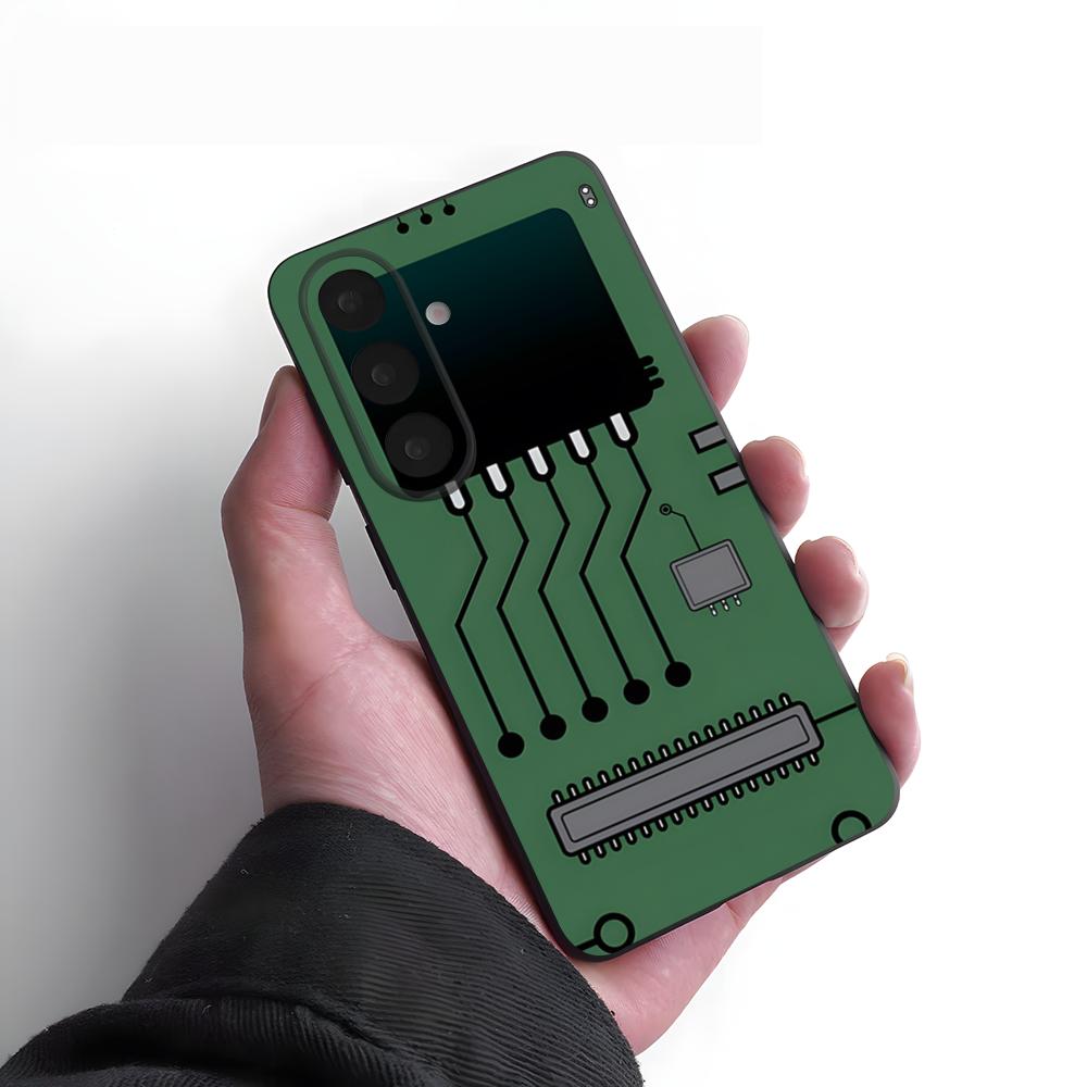 Creative Circuit Board Phone Case For Samsung S26 S25 Plus S20 S20 Plus S22 Ultra S23 FE S21 Plus S21 Ultra Soft Cover