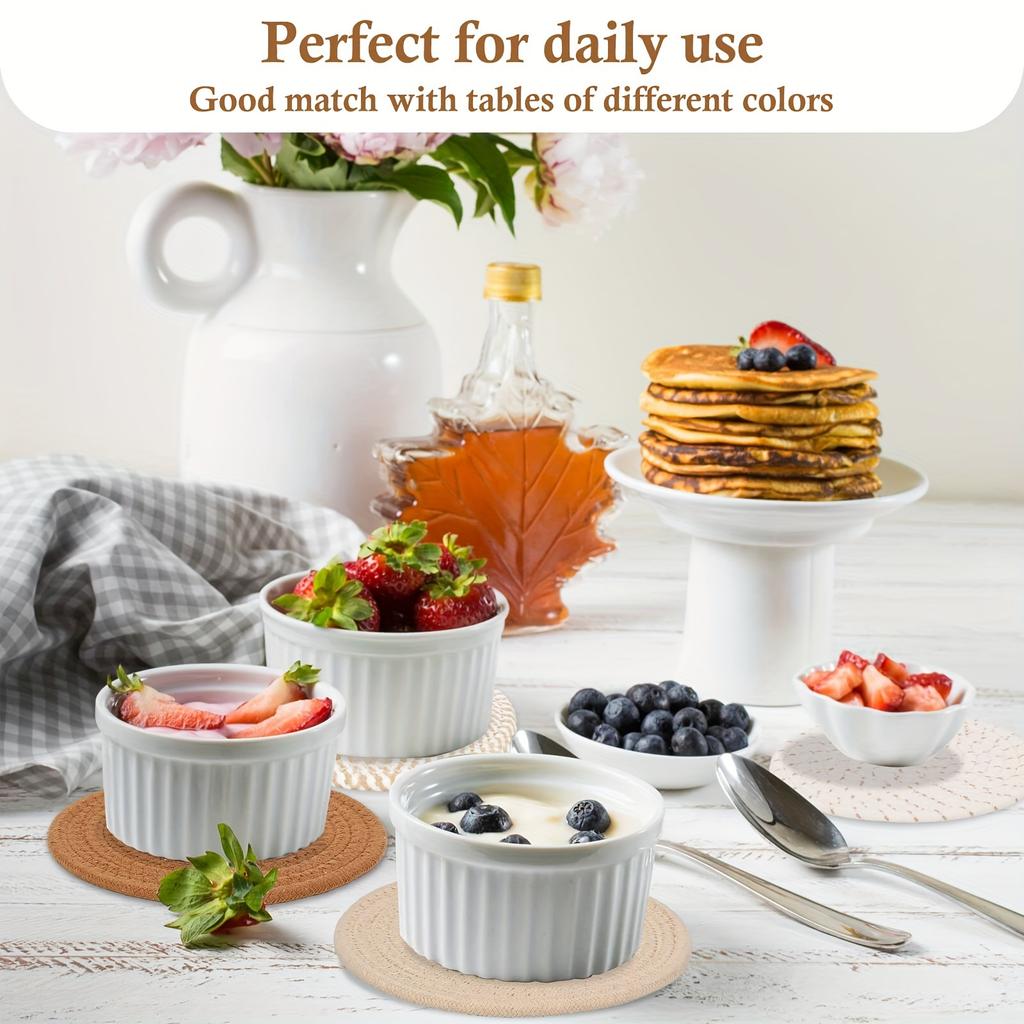 4er Set Polyester Untersetzer - Langlebige Hitzebeständige Matten für Küchenarbeitsplatte, Topflappen, Tischschutz, Heim- und Bauernhausdekor