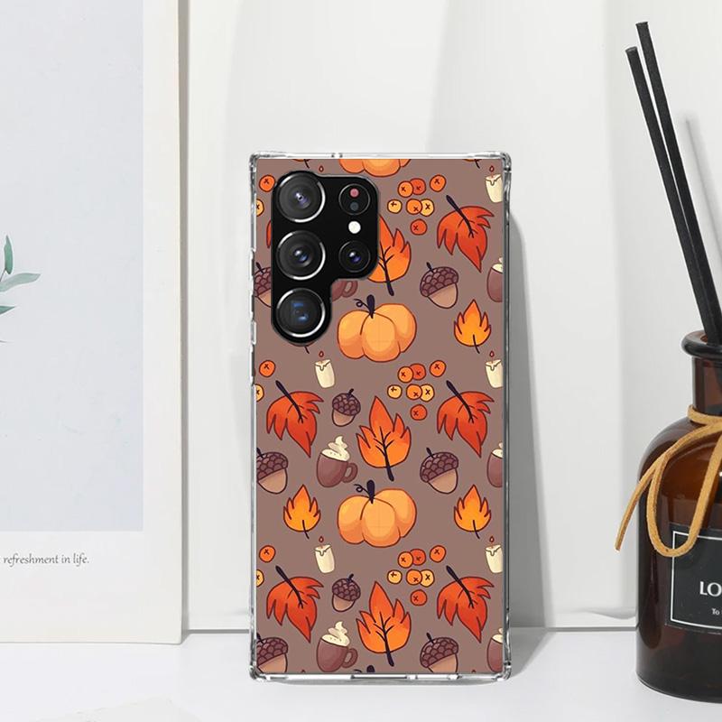 

Pumpkin Happy Fall Autumn Phone Case For Samsung Galaxy S26 S25 Edge S24 FE S23 S22 Ultra S21 Plus S20 + Art Fundas Back Cover G Samsung S20 FE