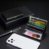 Cutie pentru carduri Suport de card metalic cu blocare RFID 6 sloturi pentru card Design sigur cu cataramă Anti-furt Anti-demagnetizare Carcasă compactă pentru card