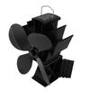 4 Leaf Fireplace Fan with Magnetic Temperature Gauge Heat Powered Air Circulating Fan for Home Wood