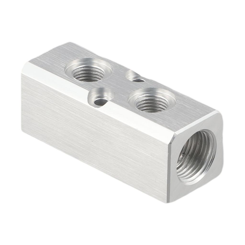 Air Hose Manifold Blocks G1 4 Port Pump Splitter Threaded Fitting High Hardness Inline Smooth Anti Oxidation Convenient Cylinder