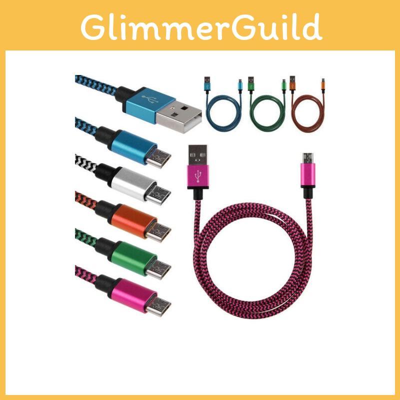 Timeless Design 3/6/10ft Aluminum Braided Micro Usb Data Sync Charger Cable For Your Android Phone