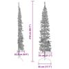Artificial Half Christmas Tree Stand Slim Silver 210 cm