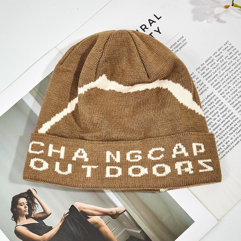 Baotou Autumn and Winter Wool Cold Hat New Face-showing Ear Protection Outdoor Small Mountaineering Climbing Knitted Hat Women