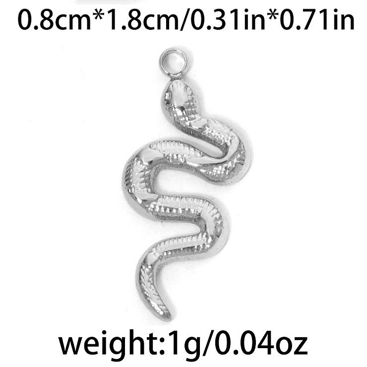 Stainless steel multi-style serpentine winding coiled snake accessories personalized zodiac pendant DIY jewelry pendant material