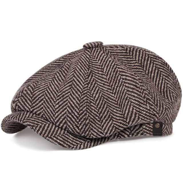 Boina masculina retrô casual com blocos de cores e cores sólidas para primavera e outono, versátil para homens