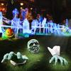 3 stk/sett Halloween Crawling Ghost Sett Skjeletthode med hender Realistisk Halloween Skeleton Stakes Festivaldekorasjon