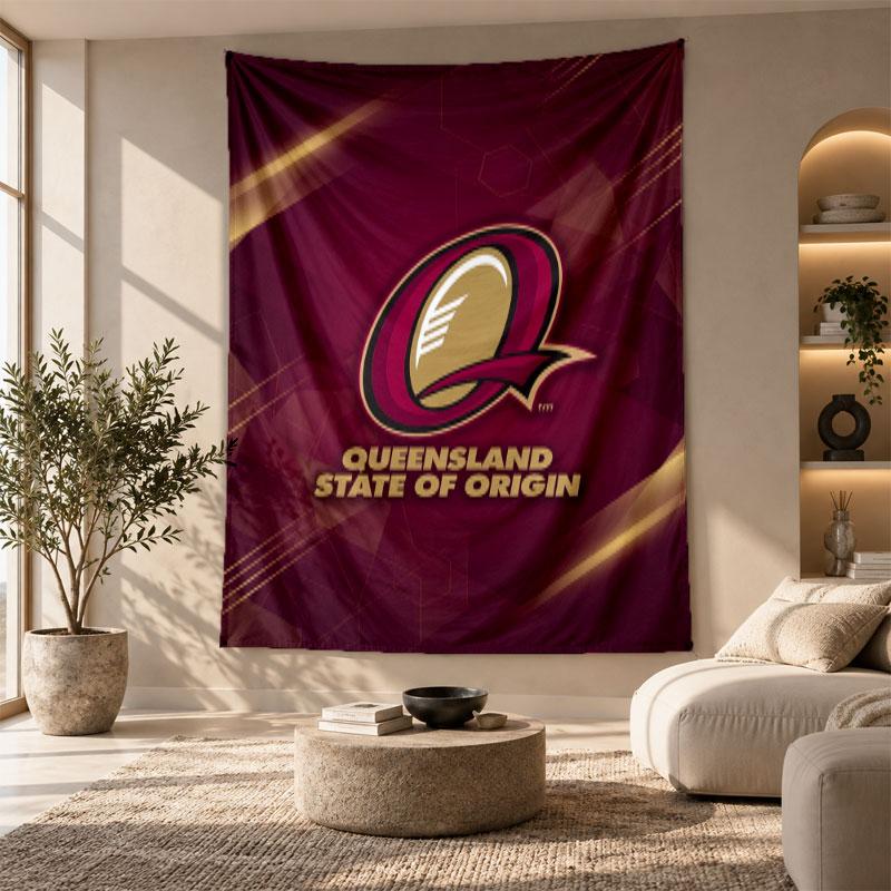 Decorative Tapestry,Queensland Maroons Printed Wall Art, Lightweight Wall Hanging For Bedroom Background