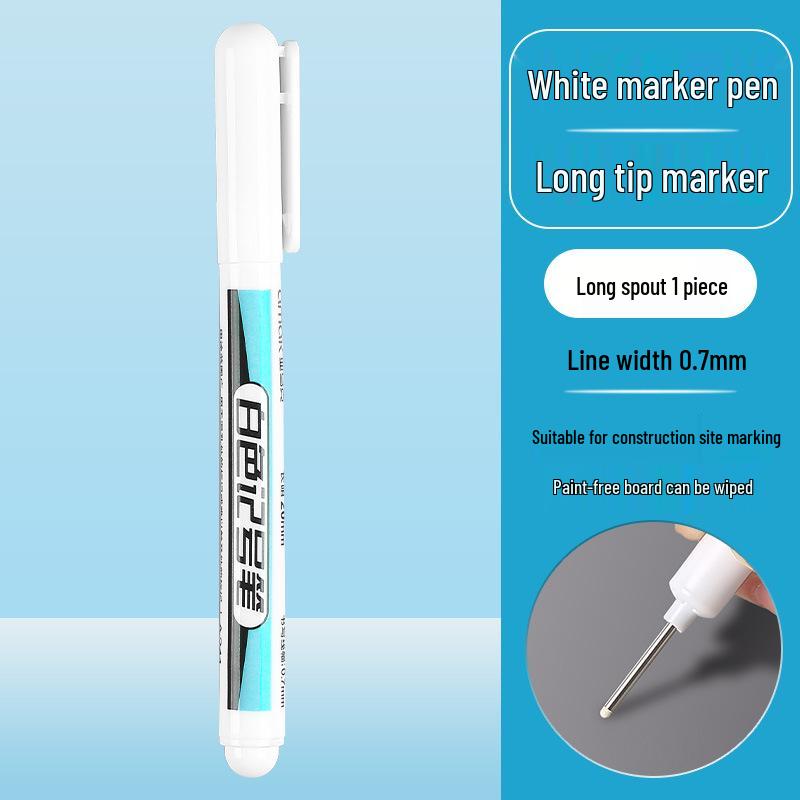 White Fine Tip Waterproof Quick-Dry Acrylic Marker Pen - Fade-Resistant for Woodworking and Drawing