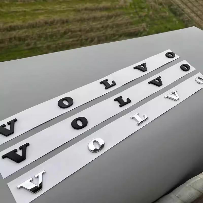 Volvo Logo Buchstabenabzeichen Auto Kofferraum ABS Aufkleber Volvo XC90 V90 V60 XC60 V40 EC40 EX40 S80 S60 S90 C40 XC40 V70 XC70 C30 C70