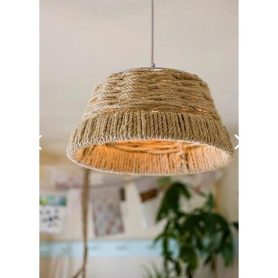 

Богемская деревенская люстра с плетеной веревкой