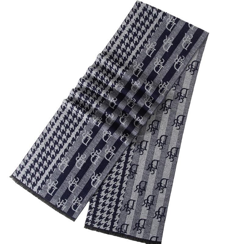 Klassischer gestreifter Herrenschal – europäischer und amerikanischer Stil, perfektes Geschenk für den Freund, für Business und Freizeit